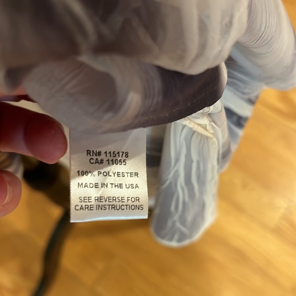 Komarov white to grey to black striped crinkle tiered midi stress Large - Picture 4 of 6